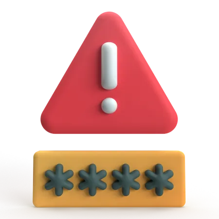 Password Error  3D Icon