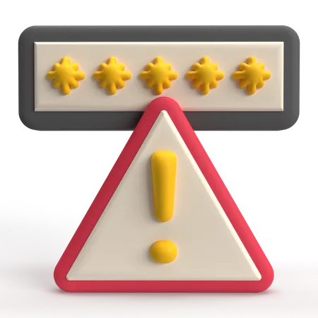 Password Error  3D Icon