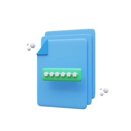 Password File  3D Icon