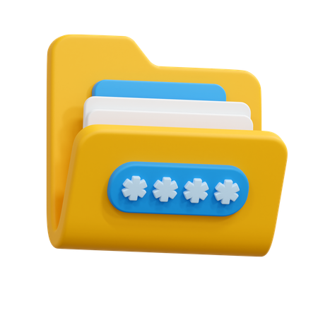 Password folder  3D Icon