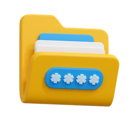 Password folder  3D Icon