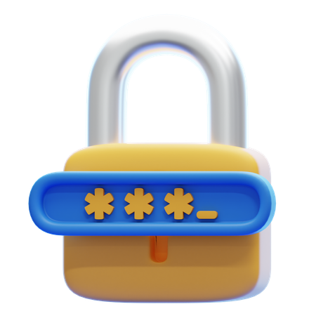 Password Input  3D Icon