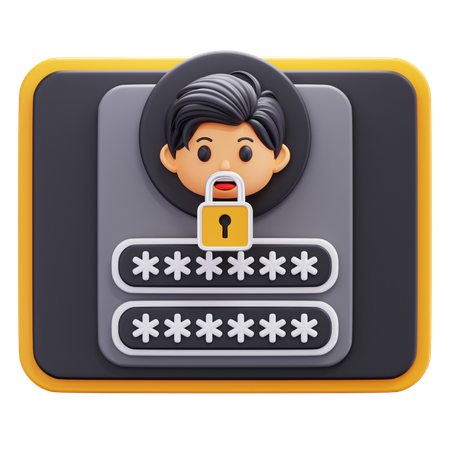 Password Input  3D Icon