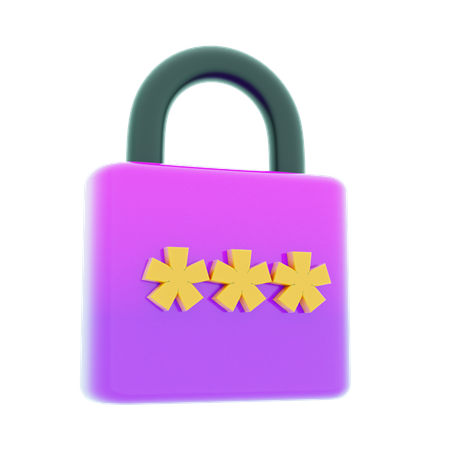 Password Lock  3D Icon
