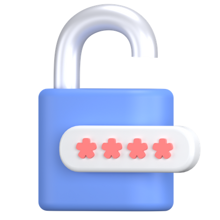 Password lock  3D Icon