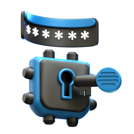 Password lock  3D Icon