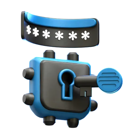 Password lock  3D Icon