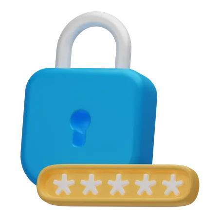 Password Lock  3D Icon