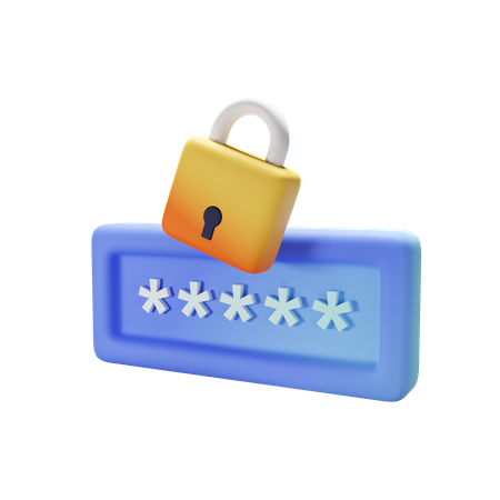 Password lock  3D Icon