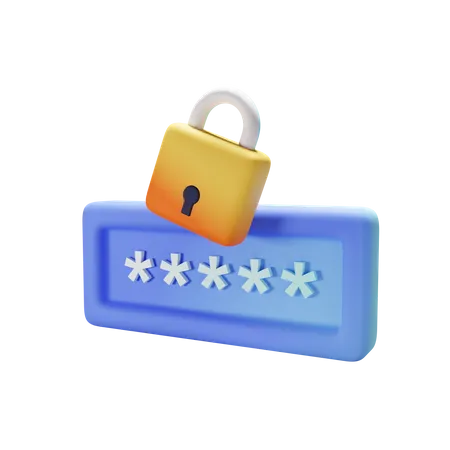 Password lock  3D Icon