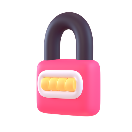 Password Lock  3D Icon