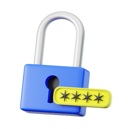 Password Lock  3D Icon