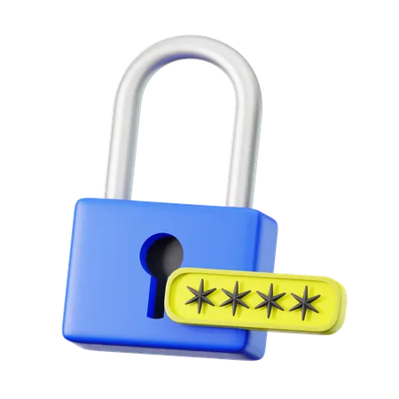 Password Lock  3D Icon