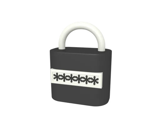 Password Lock  3D Icon