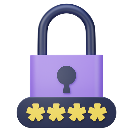 Password Lock  3D Icon