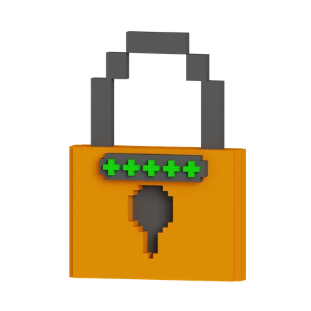 Password Lock  3D Icon