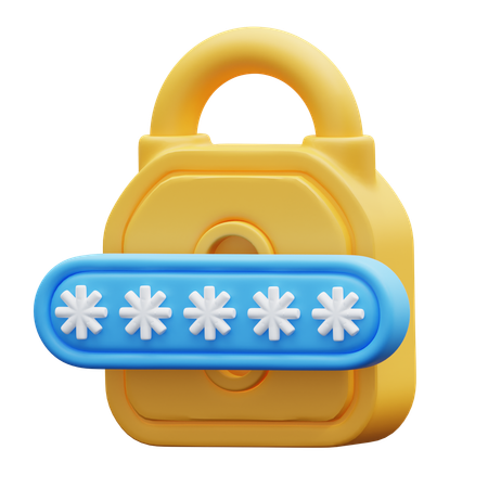 Password Lock  3D Icon
