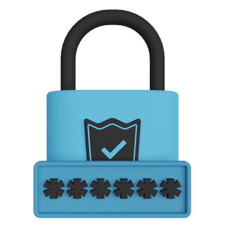 Password Lock  3D Icon