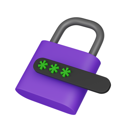 Password Lock  3D Icon
