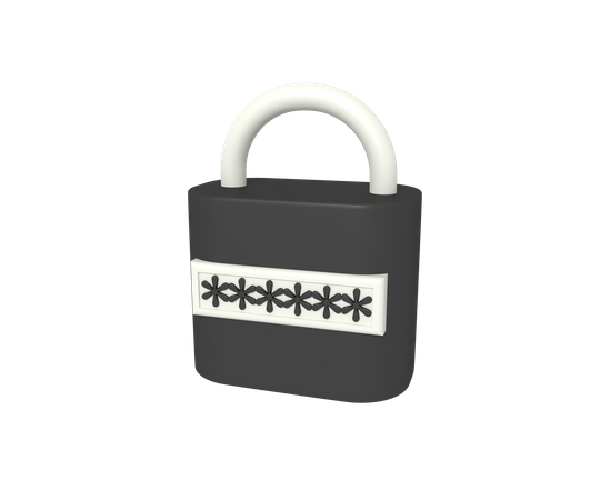 Password Lock  3D Icon