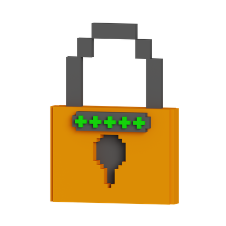Password Lock  3D Icon