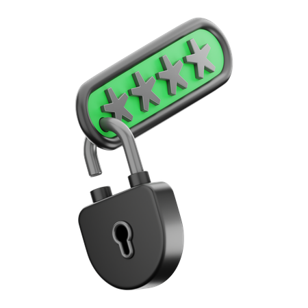 Password Lock  3D Icon