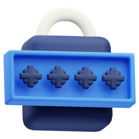 Password Lock  3D Icon