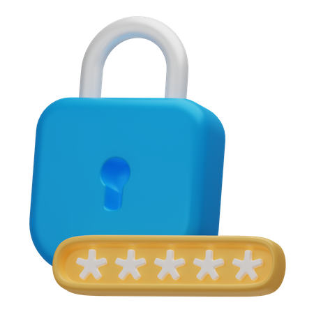Password Lock  3D Icon