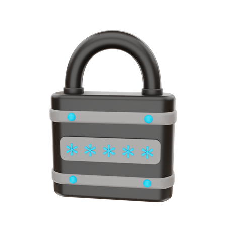 Password Lock  3D Icon