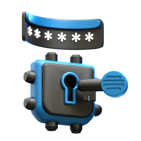 Password lock  3D Icon