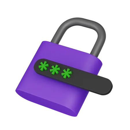 Lock With Password 3D Icon