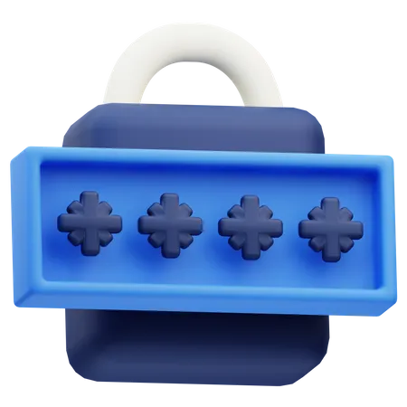 Password Lock  3D Icon