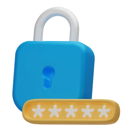 Password Lock 3 D Password 3D Icon