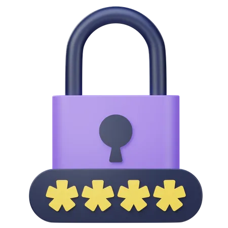 Password Lock  3D Icon