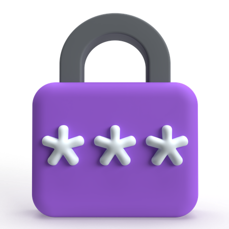 Password Login  3D Icon