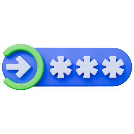 Password Login  3D Icon
