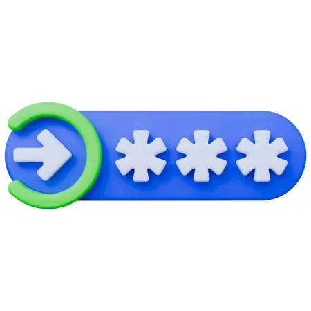 Password Login  3D Icon