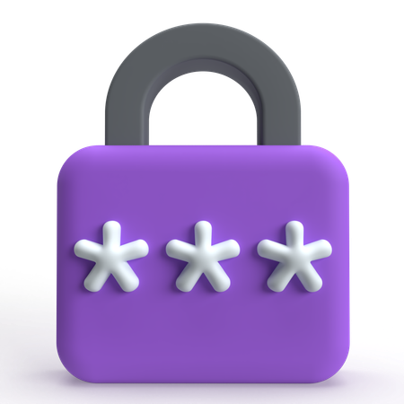 Password Login  3D Icon