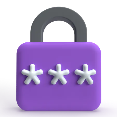 Password Login  3D Icon