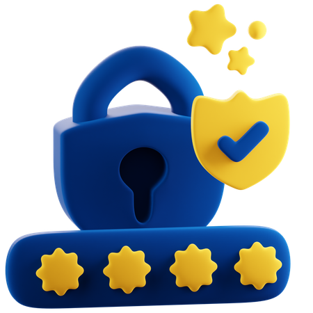 パスワードマネージャー  3D Icon