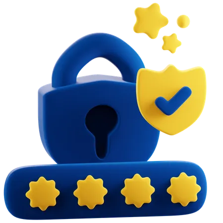 パスワードマネージャー  3D Icon