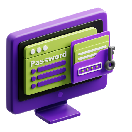 Password Manager  3D Icon