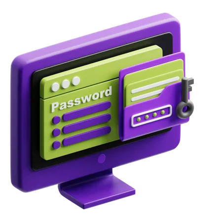 Password Manager  3D Icon