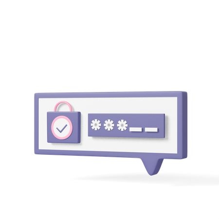 Password Message  3D Icon