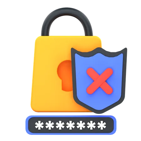 Password Not Secure  3D Icon