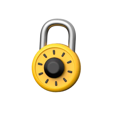 Password Padlock  3D Icon