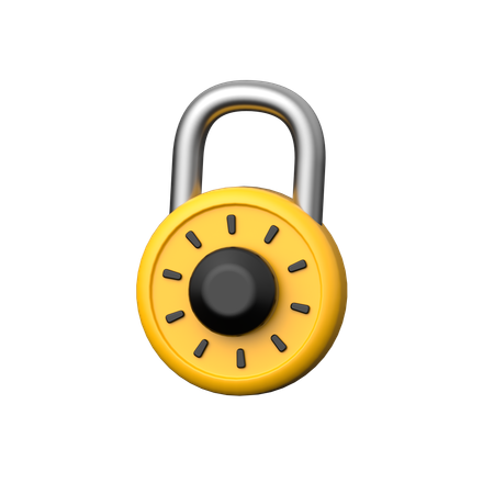 Password Padlock  3D Icon