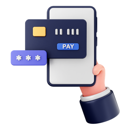 Password Payment  3D Icon