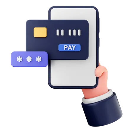 Password Payment  3D Icon