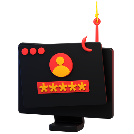 Password Phishing  3D Icon